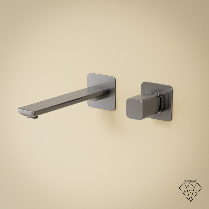 Deauville, Mitigeur Lavabo encastré Gun Métal Brossé