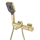 Deauville, Mitigeur Bain/Douche Mural Doré Brossé