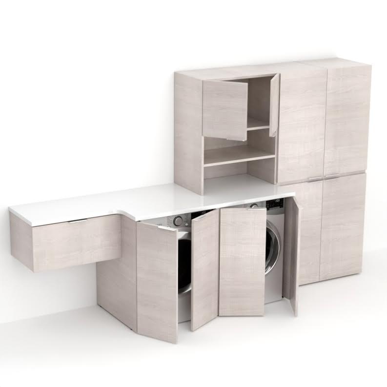 Ensemble meuble buanderie, compo M6.0, 310 cm