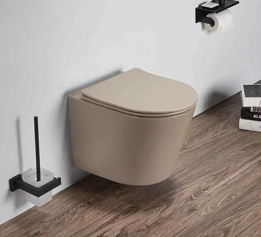 WC Suspendu compact, 49x36,5 cm, Flavia, cappuccino