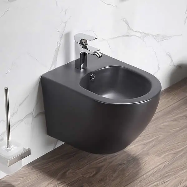 Bidet Suspendu, 48x37, Gris foncé mat, Celia