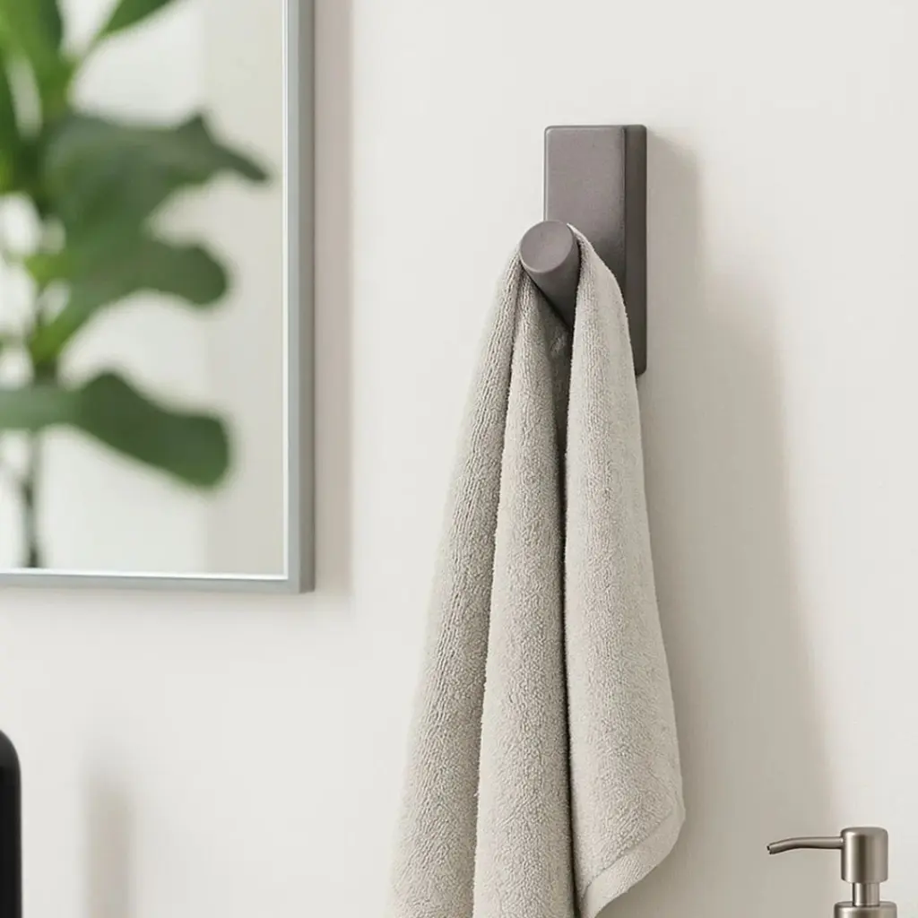 Patère murale clou, finition Gris ciment, T16