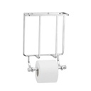 Porte magazines et distributeur de papier en laiton chromé, Gianni