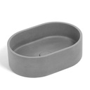 Vasque béton ovale, 40x28 cm, gris béton, T3
