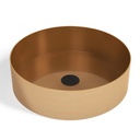 Vasque à poser Ø40 cm, ronde en inox, bronze brossé, Art