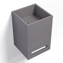 Lave-mains avec porte-serviette, 20x20 cm, gris ciment, T12