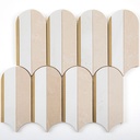 Mosaïque, 26,4x25,05 cm, crème et doré, Venice