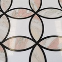 Mosaïque, 41x20,5 cm, marbre rose et blanc, Sweet Osmanthus