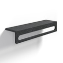 Étagère porte-serviettes en béton, 60 cm, terrazzo noir, T17