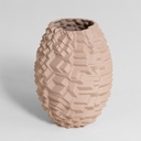 Vase en porcelaine, déstructuré, Rose