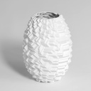 Vase en porcelaine, déstructuré, Blanc