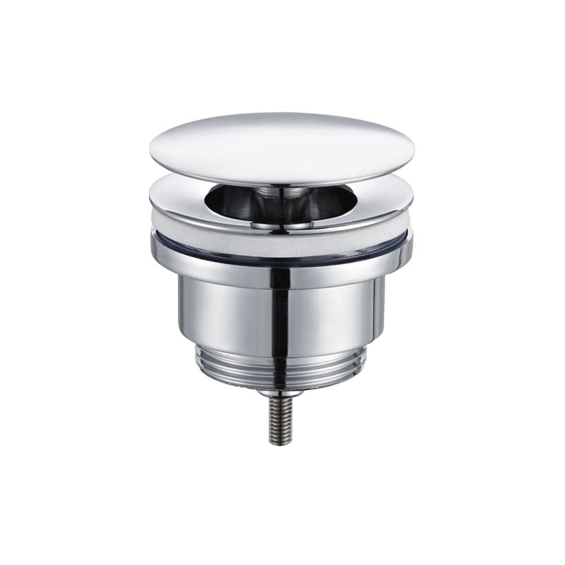 Bonde lavabo à clapet fixe laiton chromé