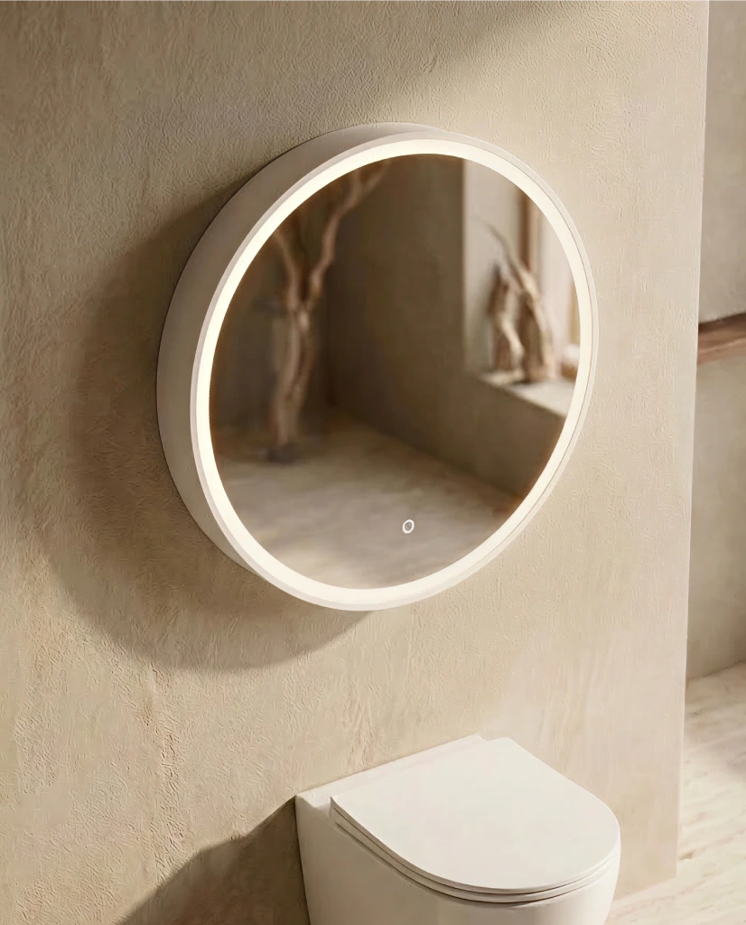 Armoire de toilette Ø60 cm, blanc, Géode