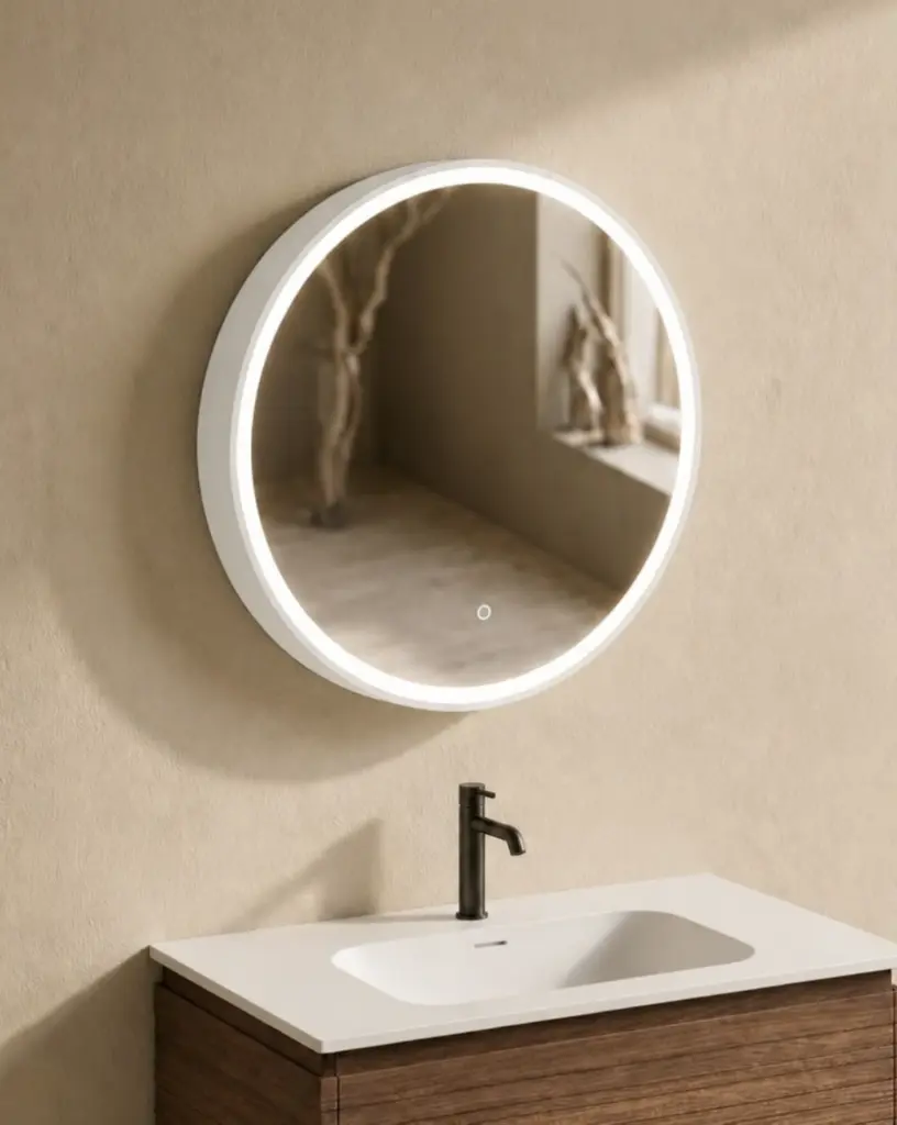 Armoire de toilette Ø60 cm, blanc, Géode