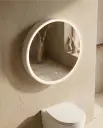 Armoire de toilette Ø60 cm, blanc, Géode
