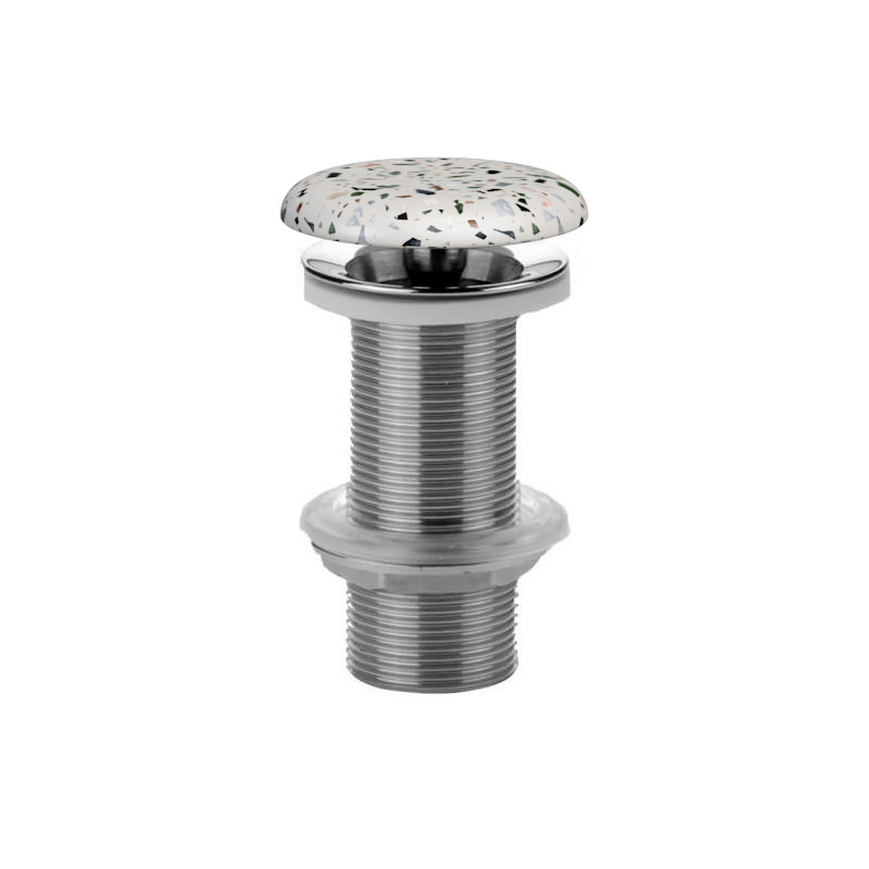 Bonde fixe avec cache-bonde finition terrazzo blanc, T14