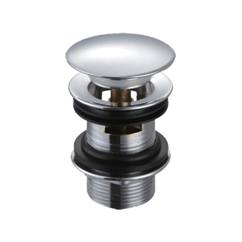 Bonde lavabo clic-clac en laiton, chromé brossé, Steel