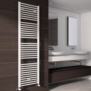 Sèche-Serviettes eau-chaude rond Blanc, 592W, Ares