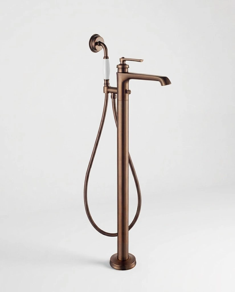 Robinet mitigeur de bain au sol, cuivre Liberty