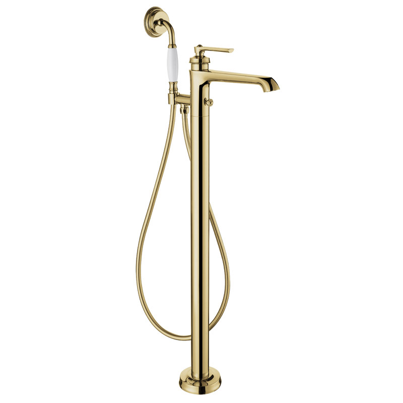 Robinet mitigeur de bain au sol, doré, Liberty