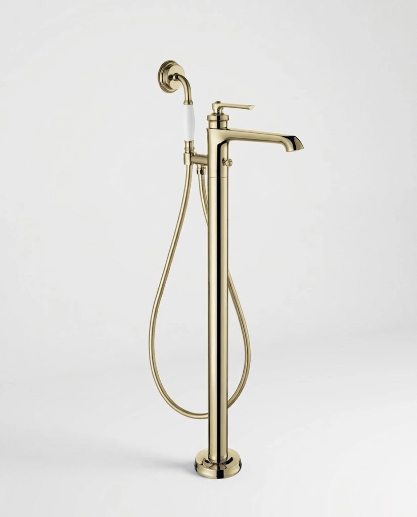 Robinet mitigeur de bain au sol, doré, Liberty