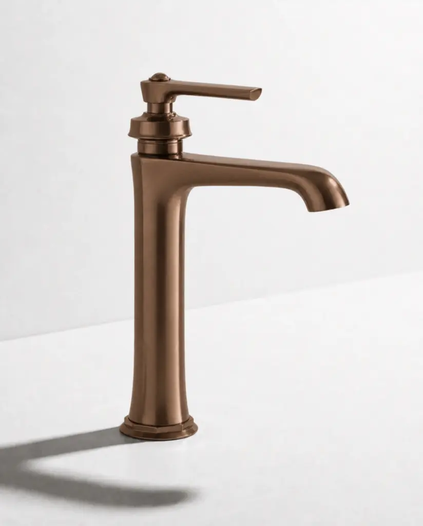 Robinet Mitigeur Lavabo Haut traité cuivre, avec bonde, liberty