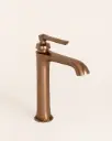 Robinet Mitigeur Lavabo Haut traité cuivre, avec bonde, liberty