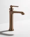 Robinet Mitigeur Lavabo Haut traité cuivre, avec bonde, liberty