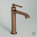 Robinet Mitigeur Lavabo Haut traité cuivre, avec bonde, liberty