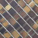 Mosaïque en verre marron, 31x31 cm, Brick Brown