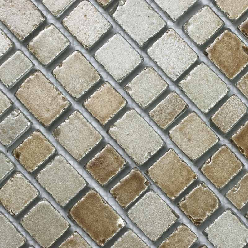 Mosaïque en verre beige, 31x31 cm, Brick Beige