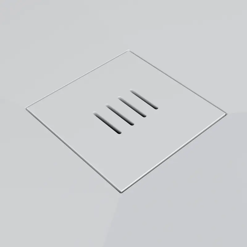 Cache bonde pour receveur Golfe, Blanc mat