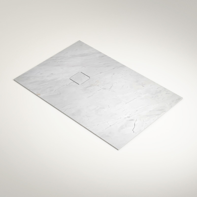 Receveur 80x120, Marbre, Elba White, Lake