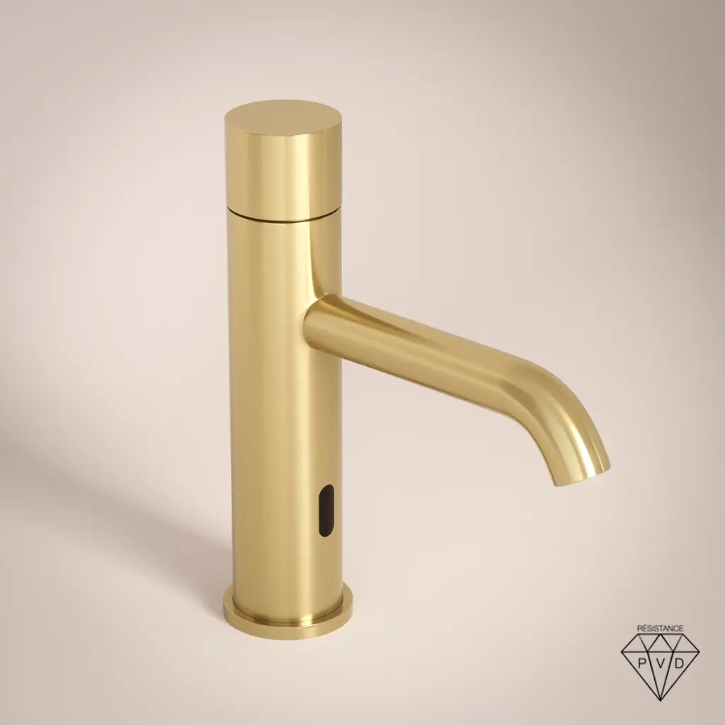 Châtelet, Mitigeur Electronique Lavabo, Doré brossé