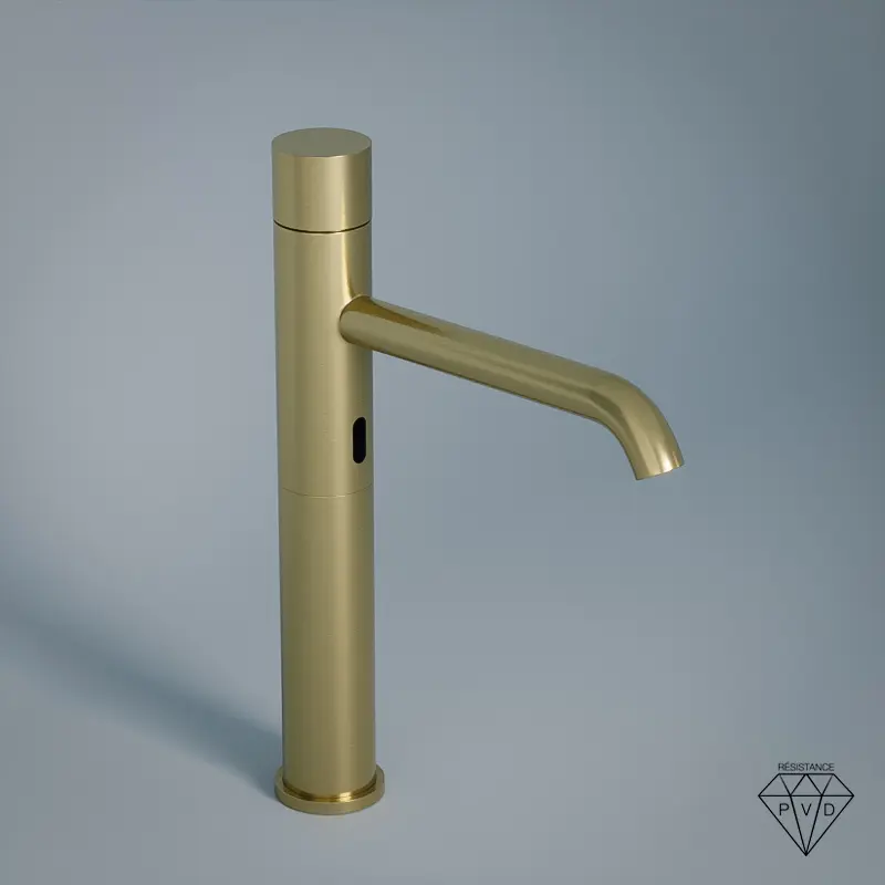 Châtelet, Mitigeur Haut Electronique Lavabo, Doré Brossé