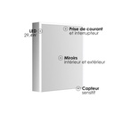 Armoire de toilette 50 cm, LED, Montebello