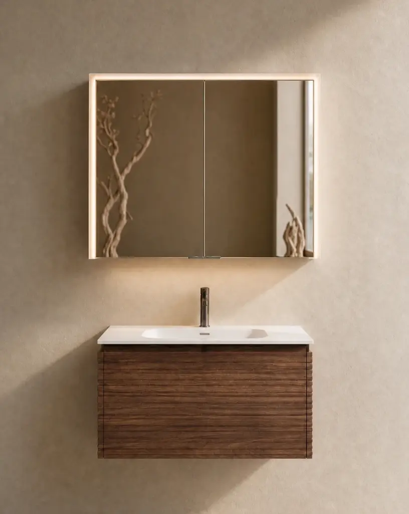 Armoire de toilette 80 cm, LED, Montebello