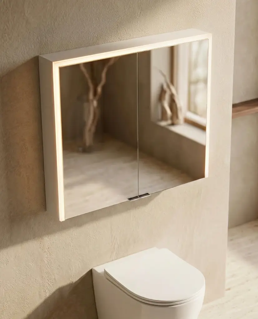 Armoire de toilette 80 cm, LED, Montebello