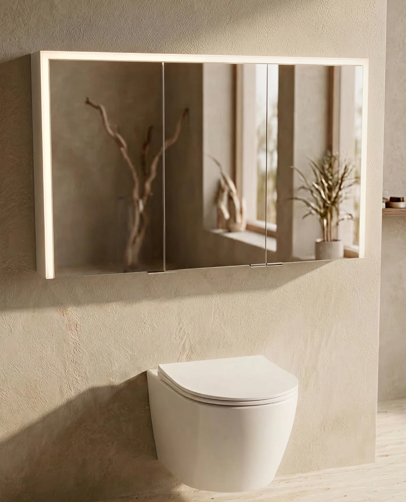 Armoire de toilette 120 cm, LED, Montebello