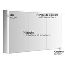 Armoire de toilette 120 cm, LED, Montebello