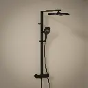 Colonne de douche avec mitigeur mécanique, noir mat, Slim, Concorde