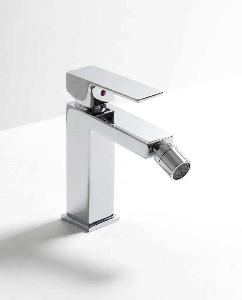 Robinet mitigeur bidet, chrome, Qubik