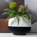 Vase en céramique, Noir et Blanc
