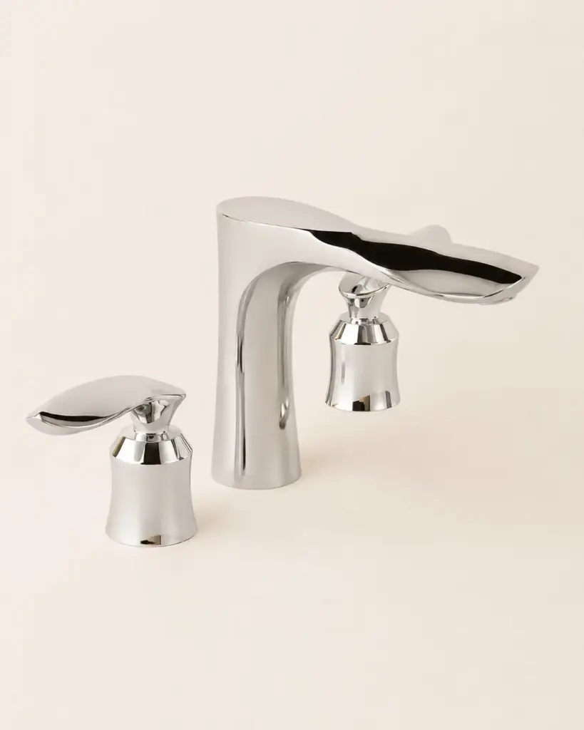 Robinet mélangeur lavabo 3 trous, Chromé, Henry