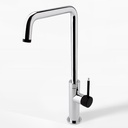 Mitigeur lavabo bec haut, finition chromée et mitigeur noir, Olip