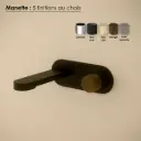 Mitigeur Lavabo encastré, noir mat, manette personnalisable, Flow Round
