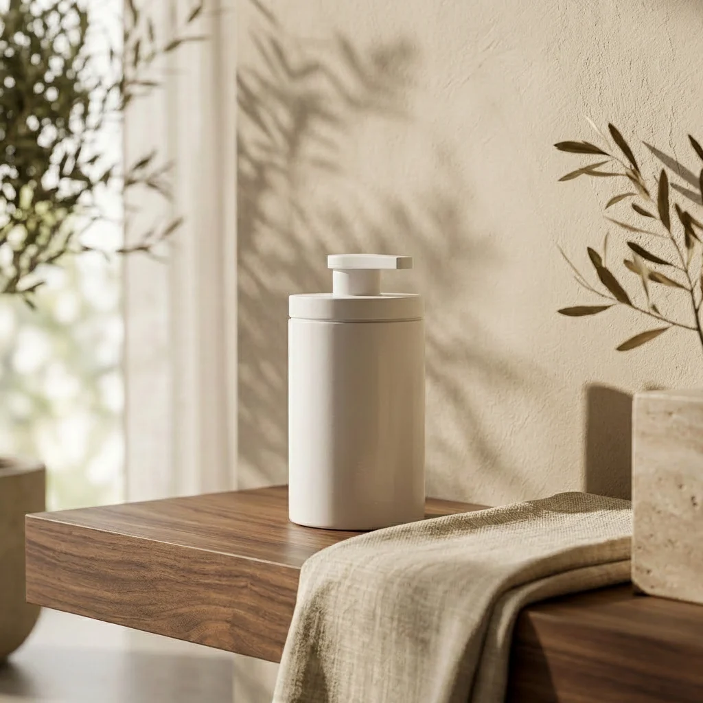 Distributeur de savon, acier inoxydable et laiton, 13cm, Infinity Flow