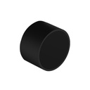 Manette pour mitigeur encastré Flow Round, Noir mat insert verre noir