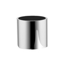 Manette pour mitigeur lavabo Flow Round, Chrome insert verre noir