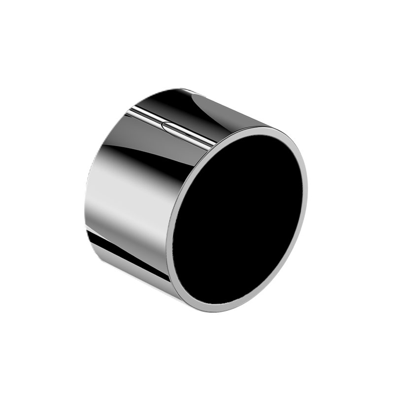 Manette pour mitigeur encastré Flow Round, Chrome insert verre noir